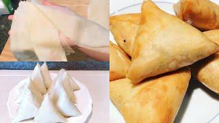 Samosa sheet | How to make perfect samosa sheet / wrap in 2ways | Making samosa sheet and folding .