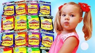 Diana is playing with Play Doh toys for kids Toddlers Video