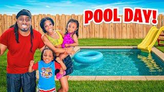 Family Pool Day Vlog!  Fun in the Sun With the Kids
