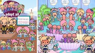 Billionaire Family Adopted All Mermaids From Orphanage | Toca Life Story | Toca Boca