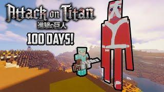 I Survived 100 Days Attack On Titan Minecraft Mod! This Is What Happened...