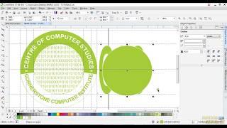 CorelDraw X7- Simple Round Logo