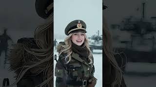 Beautiful female armored officer sings song '' KATYUSHA '' #aiwomen #militarywomen #femalesoldiers