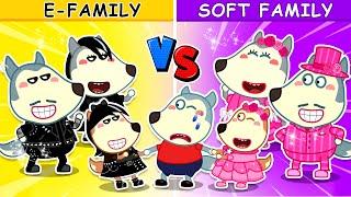 Lycan Was Adopted by E-Family vs Soft Family  Cartoons for Kids | LYCAN - Arabic