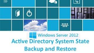 Windows Server 2012 Active Directory System State Backup and Restore