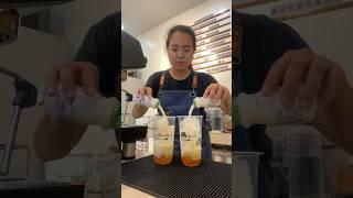 Peachy peach with probiotics #cafevlog #barista #asmr