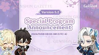 5.2 SPECIAL PROGRAM LIVESTREAM + IMPORTANT DATES! - Genshin Impact