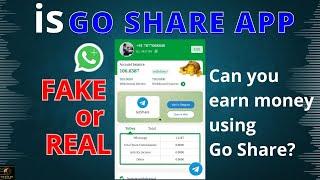 The Go Share App Is A SCAM! | Go Share Whatsapp Earning