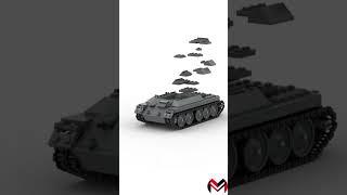 Char T34 en lego / mimitary tank T34 lego #short #animation