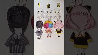 Yeppug Wednesday  Enid  Anya  #shorts #art #homemade #youtubeshorts