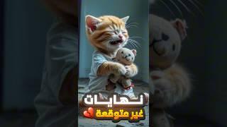 قصة حزينة بدأت بالدموع.. لكن نهايتها هتفرح قلبك! ️#shorts#cats#ai