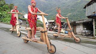 Riding Handmade Scooters in Philippines