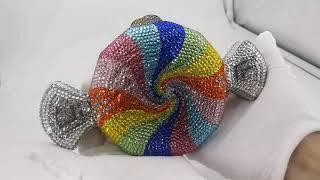 Swarovski Crystal Candy Swirl Clutch Evening Bag - CrystalClutch.com