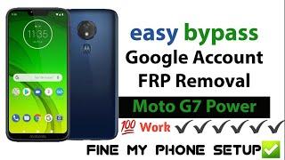 Motorola G7 power Frp Bypass nouvel metod   foksyonel