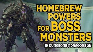 Five Homebrew Abilities For Boss Monsters in D&D 5e