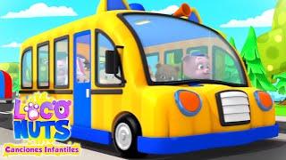 Ruedas en el bus | Videos animados | Loco Nuts Español | Musica infantil | Poemas para niños