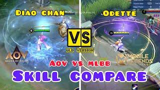 MOBILE LEGENDS BANG BANG VS ARENA OF VALOR - SKILL COMPARISON - SIDE BY SIDE - OLD VERSION