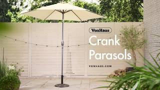 VonHaus Crank Parasol Umbrellas