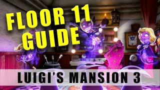 Luigi's Mansion 3 Floor 11 walkthrough - 100% 11F Twisted Suites guide & how to get to Wardrobe boss