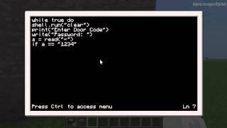 ComputerCraft #1. Дверь с паролем + защита от Ctrl+T