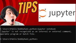 jupyter error solved: jupyter is not recognized as  internal and external command