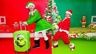 Grinch vs Santa Challenge with Roma and Mom