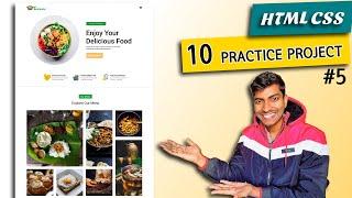 #5 Restaurant Website  | HTML CSS 10 Practice Projects for Beginners | 2023 | Hindi