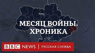 Месяц войны России с Украиной: ключевые события в одном видео