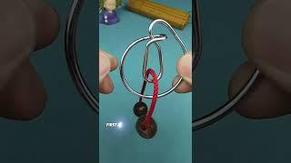 How can one quickly remove this red string?#puzzle #iq#iqtest