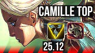 CAMILLE vs RENEKTON (TOP) | 600+ games, Godlike | KR Challenger | 25.12