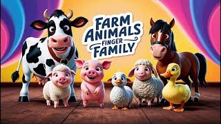 Farm Animals Finger Family Song for Learning!