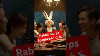 Spaghetti-Loving Rabbit?!  #shorts #Bizarre