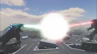 Roblox Project Kaiju - Godzilla 2014 beats MechaGodzilla in Beam Clash