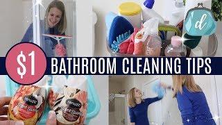 $1 CLEANING TIPS!  Bathroom Deep Clean & Organize with Me (feat. Renuzit)