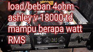 review how test power amplifier ashley v18000td load 4ohm #lagi #viral #youtube