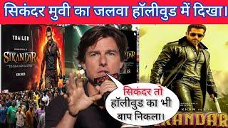 Tom Cruise On Reaction Sikandar | Sikandar movie trailer update | Salman Khan, Rashmika Mandanna