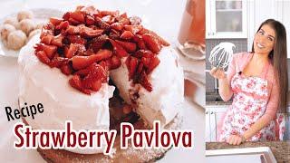 Pavlova | Strawberries & Cream Meringue Recipe