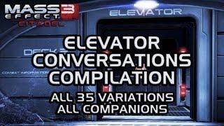 Mass Effect 3 Citadel DLC: Elevator conversations compilation (all 35 variations, all companions)