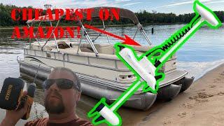 Haswing Cayman - Unboxing, and Mounting the Cheapest Remote Trolling Motor on my BIG Pontoon Boat!!