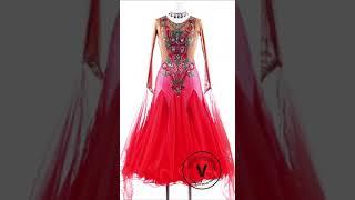 Roses in flames Waltz Competition Ballroom Dance Dress