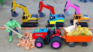 Diy tractor mini Bulldozer to making concrete road | Construction Vehicles, Road Roller #10