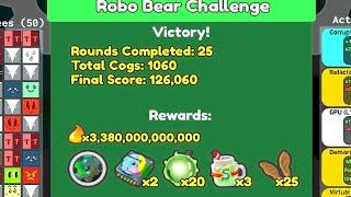 Robo Challenge Round 25 Full Run (126.060 Score) | Bee Swarm Simulator