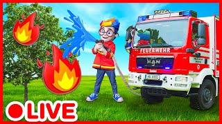 Fire truck and firefighter for kids  Educational video for kids | Kidibli