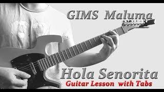 GIMS, Maluma - Hola Senorita | Guitar lesson with tabs and Chords