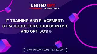 IT Training and placement | International students |H1B Sponsorship | OPT Jobs | United OPT | F1 OPT