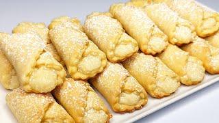 NEW! Preparation of cottage cheese cookies. COOKIES with Stuffing for TEA