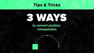 After Effects Tips & Tricks #1 Interpolation tutorial