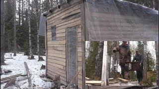 Лесная БАНЯ. Завершаем отделку. Таёжная ИЗБА - ЗЕМЛЯНКА. Bushcraft in Russian