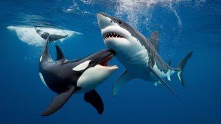 Killer Whales Take on Sharks: Unbelievable Ocean Battles