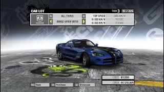 Need for Speed Prostreet - all 326 cars | PRESET CARS MEGA MOD